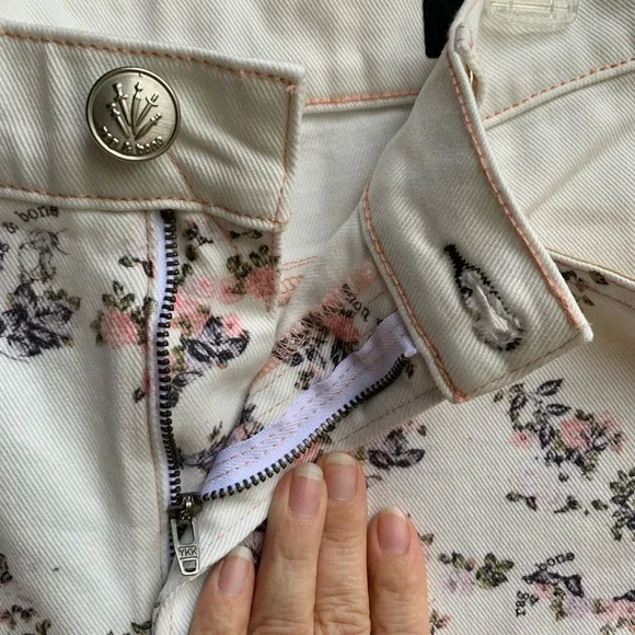 Rag & Bone Ellie Floral Denim Shorts - Picture 4 of 8